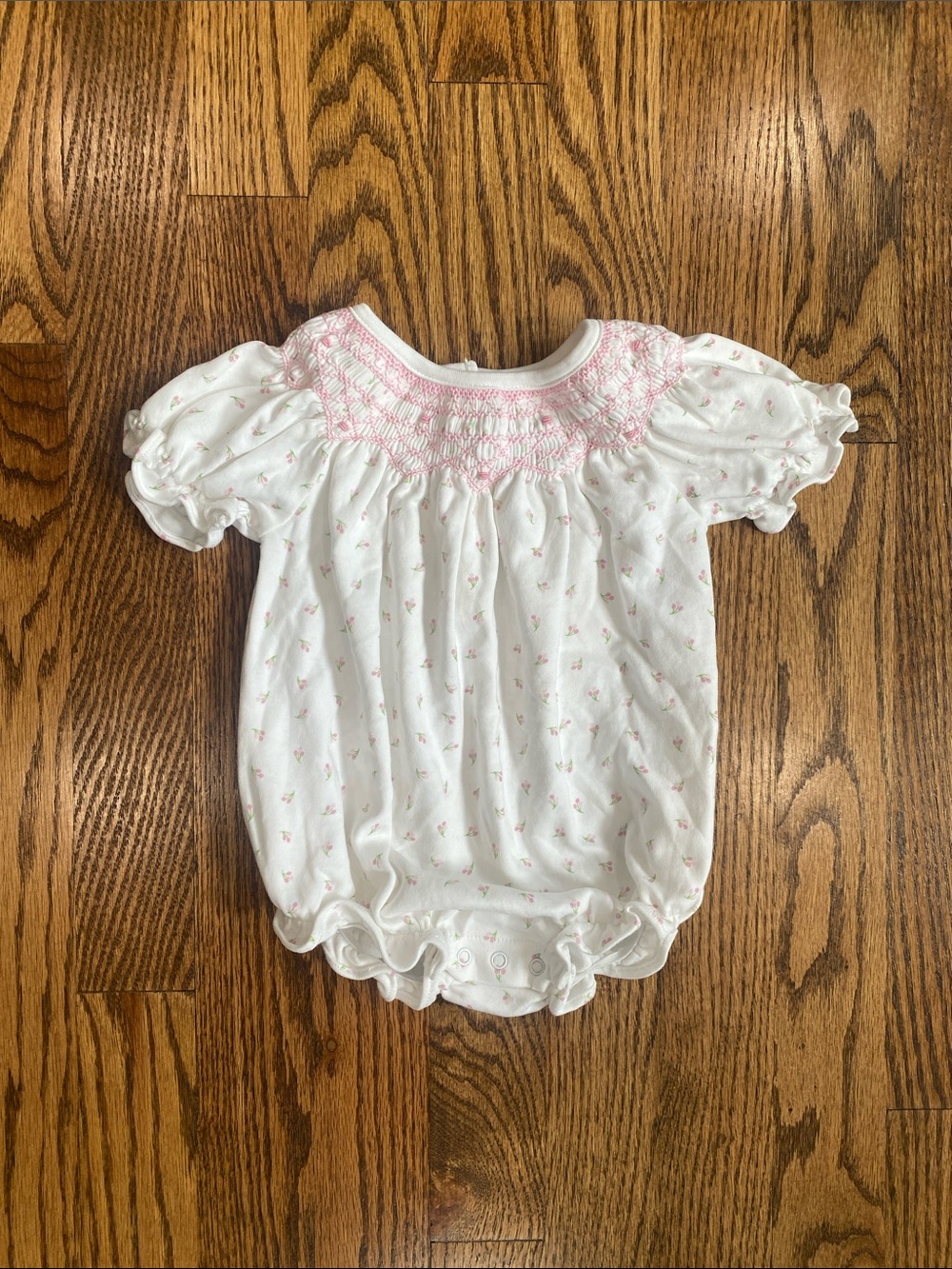 bella bliss Baby Girl's Casey Floral Cotton Bubble Romper, size 6M. Like new